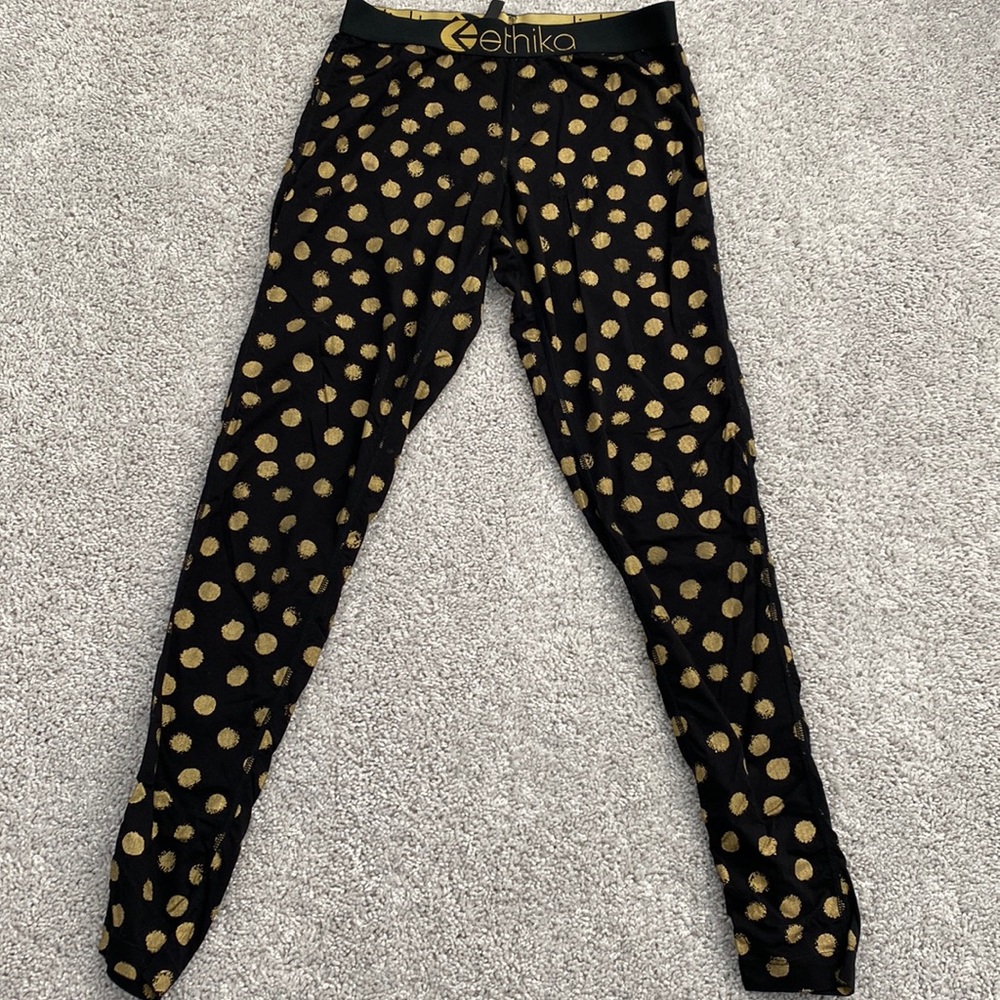 Ethika Gold Polka Dot Leggings